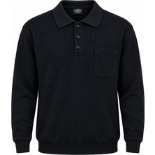 Özavşar Büyük Beden Erkek Polo Yaka Selanik Sweatshirt - 7811