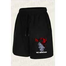 Zoka Wear Pet Sematary Baskili Baskılı Şort Unisex