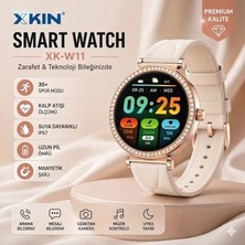 Xkin XK-W11 Rose Gold Kadın Akıllı Saat - Taşlı Zarif Tasarım 41MM