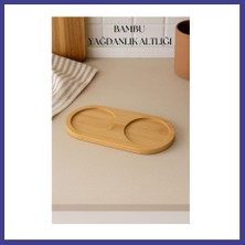 Bezos Bambu Yağdanlık Altlığı Çift Yuvalı 9X19 cm Mrl