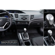 Keyron Honda Civic 2012-2016 Fb7 Vites Topuzu Deri Kaplama Gri  Şema