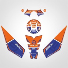 Moto 250SR Tank Pad Set Gidonlu Turuncu Lacivert 250 Sr