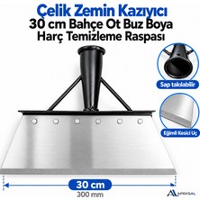 Apeksal 30 cm Çelik Raspa – Yer Duvar Kazıyıcı Buz Boya Harç Bahçe Ot Temizleme