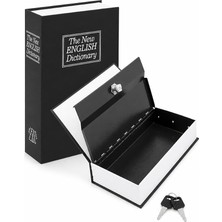 Kitap Görünümlü Gizli Kasa, Anahtarlı Kilitli Saklama Kutusu, Ev ve Ofiste Değerli Eşyaları Düzenli Saklamak Için, 180 x 115 x 55 mm