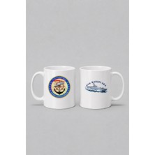 Bahriyeli Collection  Tcg Karşıyaka Dalgalar Arası Tasarımlı Baskılı Kupa Bardak