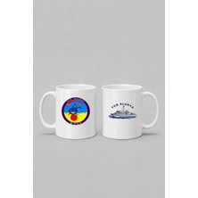 Bahriyeli Collection  Tcg Alanya Dalgalar Arası Tasarımlı Baskılı Kupa Bardak