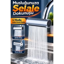 Mucit Home   Tasarruflu 4 Modlu Şelale Ayarlanabilir Musluk Başlığı Mutfak Banyo Perlatör Evye Lavabo Bataryası