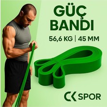 mm Yeşil Güç Bandı, 56,6 kg Direnç, Latex Pilates Fitness Resistance Powerband