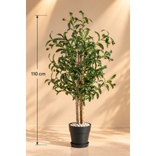 Erhan Flowers Yapay Zeytin Ağacı 110 cm Plastik Saksıda