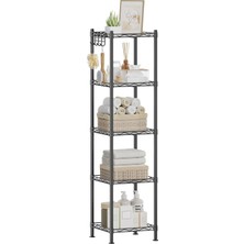 Herovia Banyo Rafı, Ayaklı Raf, Metal, Sağlam, 100 Kg'a Kadar Taşıma Kapasitesi LGR23BK