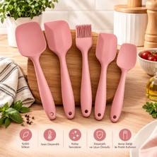 Tunay 5 Li Takım Yanmaz Yapışmaz Silikon Yumurta Fırçası Kaşık Spatula  Seti