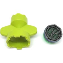 Herovia 18.5mm Luna Lavabo Batarya Gizli Perlatör ve Anahtarı Yeşil