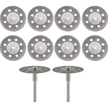 Herovia 10 Adet Elmas Kesme Diskleri 22MM Çaplı Kesme Diskleri 2 Adet 3mm Mandreller Döner Aletler Için Değiştirme
