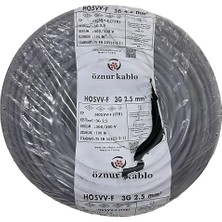Marka 3x2.5 MM%100 Bakır Ttr Elektrik Kablosu (Siyah, 10 Metre)