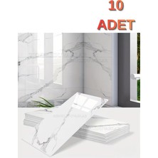 Herovia Adet 30X60 cm Yapışkanlı Mermer Desenli Köpük Banyo,tezgah Arası Duvar Paneli Kağıdı CF-1035