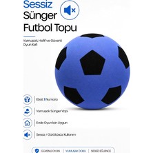 No:1 Futbol Topu Sessiz Sünger Gürültüsüz Yumuşak Evde Oynamaya Uygun Futbol Topu Mavi Sft6