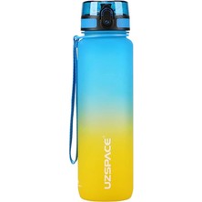 Herovia Fiftyfifty 1000ML Büyük Boy Çift Renk Softtouch Ff Collection Tritan Su Matarası Sarı-Lacivert