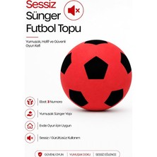 No:3 Futbol Topu Sessiz Sünger Gürültüsüz Yumuşak Evde Oynamaya Uygun Futbol Topu Kırmızı Sft7