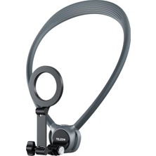 Telesın 2in1 Magnetic Neck Mount - Cep Telefonu ve Aksiyon Kameralar ile Uyumlu Boyun Askısı - Telesin Cep Telefonu Için Mıknatıslı Boyun Askısı (Gri)