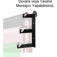 Gdx Tavan ve Duvar Montajlı 3’lü Fon Askı Aparatı Sabit Stüdyo Fon Taşıma Sistemi