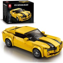 Reobrix 818 Chevrolet Camaro Yapı Taşları Seti, 1:24 Ölçekli Bumblebee Model Araba Yapı Kiti, Gençler ve Yetişkinler Için Yarış Arabası Yapı Oyuncağı