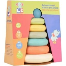 Tıfıl Toys Eğitici Renkli Halka Dizme, 7 Parça, El-Göz Koordinasyonu Destekleyici, 20 cm