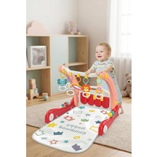 Tıfıl Toys Müzikli Pilli Piyanolu 2'si 1 Arada Aktivite Halısı ve Ilk Adım Arabası, Unisex, Eğitici Oyun Merkezi Seti