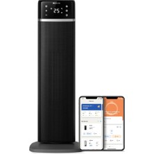 5000 Serisi Enerji Verimli Bağlantılı Kule Fan Isıtıcı, 2000W, Enerjide%50'ye Kadar Tasarruf, Sıcaklık Ekranı, 5 Güvenlik Özelliği, 4 Mod, 60° Salınım, Sessiz, Siyah & Koyu Gri (CX5120/11)