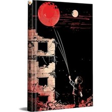 Ceylan Adam Balon Tutan Çocuk Tasarımlı Çizgili Not Defteri – 13X21 cm Sert Kapak 192 Sayfa