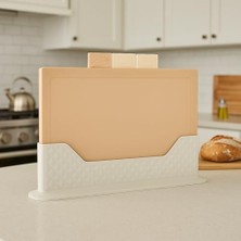 Ceylan Adam Kesme Tahtası, Moi Coffy 4 Parça Plastik Seti + Stand – Renkli, Hijyenik, Kaymaz 3 Adet Gıda Hazırlama Tahtası – 31X20 cm Sebze Et Balık Kesim Tahtası – Mutfak Düzenleyici Organizer