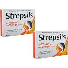 Ceylan Adam Pastil, Strepsils Vitamin C Orange Portakal Aromalı 24 — 2 Adet