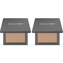 Ceylan Adam Kompakt Pudra - 12 Saate Kadar Kalıcılık - Soğuk-Nötr Cilt Alt Tonu - Compact Powder 11 Caramel (2 Paketi)
