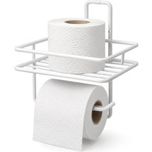 Ceylan Adam Yapışkanlı Beyaz Tuvalet Kağıtlığı, Yedek Rulo Hazneli Wc Kağıtlık, Duvar Tipi Banyo Tuvalet Kağıdı Askısı, Delmeden Kolay Kurulumlu Banyo Düzenleyici