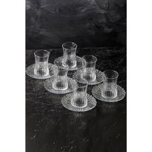 Ceylan Adam 12 Parça Elysia (Paşabahçe Çay Tabaklı) Çay Takımı Seti