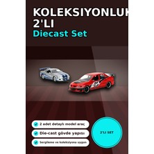 La Boom 1:32 Diecast Metal 13 cm Araba - 2006 Mitsubishi Lancer Ix ve Nissan Skyline Gtr BX-313395