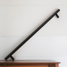 Ceylan Adam Çubuk 10 Adet Siyah Metal Kulp (384 Mm-38.4 Cm) Mobilya Mutfak Çekmece Dolabı Kulpu Kulbu Kulpları