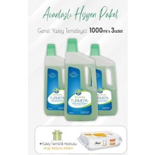 Ceylan Adam 1 L x 3 Adet Genel Yüzey Temizleyici ve Arap Sabunlu Yüzey Temizlik 100'LÜ
