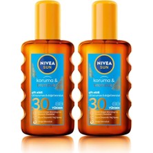 Ceylan Adam Sun SPF30 Koruma & Bronzluk Güneş Yağı Spreyi (200 Ml), Doğal Pro-Melanin Özleri ile Doğal Bronzluk, Yüksek Güneş Koruması, Bronzlaştırıcı ve Güneş Koruyucu Güneş Kremi (2 Paketi)