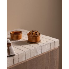 Madame Coco Kleby 2'li Natural Sufle Kabı - Turuncu - 10 cm