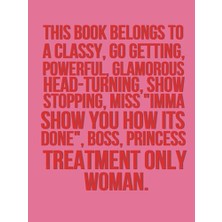 Ceylan Adam This Book Belongs To A Classy: Vintage Looking Pink Günlük