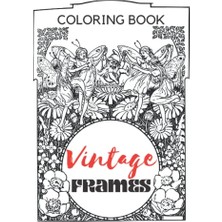 Ceylan Adam Vintage Frame Coloring Book, Vintage Ornaments, Antique Decoration