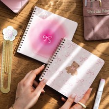 Ceylan Adam 15X16 Spiralli Karton Kapak 2'li Noktalı Not Defter Seti - Ayıcık