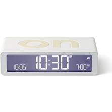 Flip Classic Dijital Çalar Saat, Ters Çevrilebilir Açık/kapalı Taraflı, LCD Ekranlı Şarj Edilebilir Komodin Saati, Erteleme ve Işık Fonksiyonu Için Dokunmatik Sensör – Beyaz
