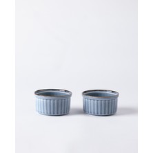 Madame Coco Kleby 2'li Natural Sufle Kabı - Mavi - 10 cm