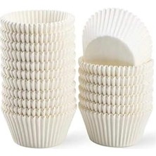 Ceylan Adam Takribi 100 Adet Büyük Boy Beyaz Muffin Kek Kalıbı 50X40 Mm, Cupcake Kağıdı, Brownie Kalıbı
