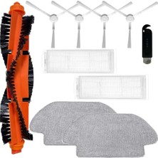 Ceylan Adam Xiaomi Mi Robot Vacuum Mop 2s, Paspas Pro, Paspas P, STYJ02YM, S12 ve S10 Eu Için 1 Ana Fırça, 2 Hepa Filtre, 2 Mop ve 4 Yan Fırça