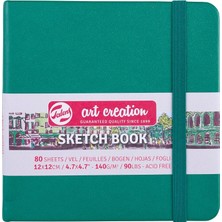Art Creation Eskiz Defteri 80 Yaprak, 12 x 12 Cm, Orman Yeşili