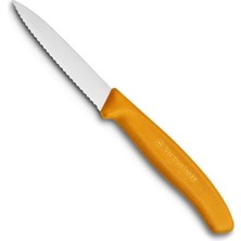 Ceylan Adam Tırtıklı Soyma Bıçağı 8 cm Turuncu
