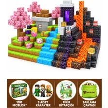 Mc Blok Minecraft Manyetik Küp Blok Yapı Taşı 100 Parça