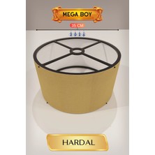 TCX Şık Hardal Lambader Başlığı 35 cm Modern Tasarım
